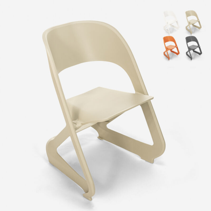 

Silla de diseño apilable para bares, fiestas y eventos públicos plástico Nest | Beige