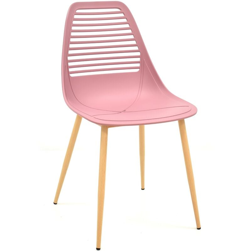 

Silla UNCIBAY, metal, polipropileno rosa oscuro