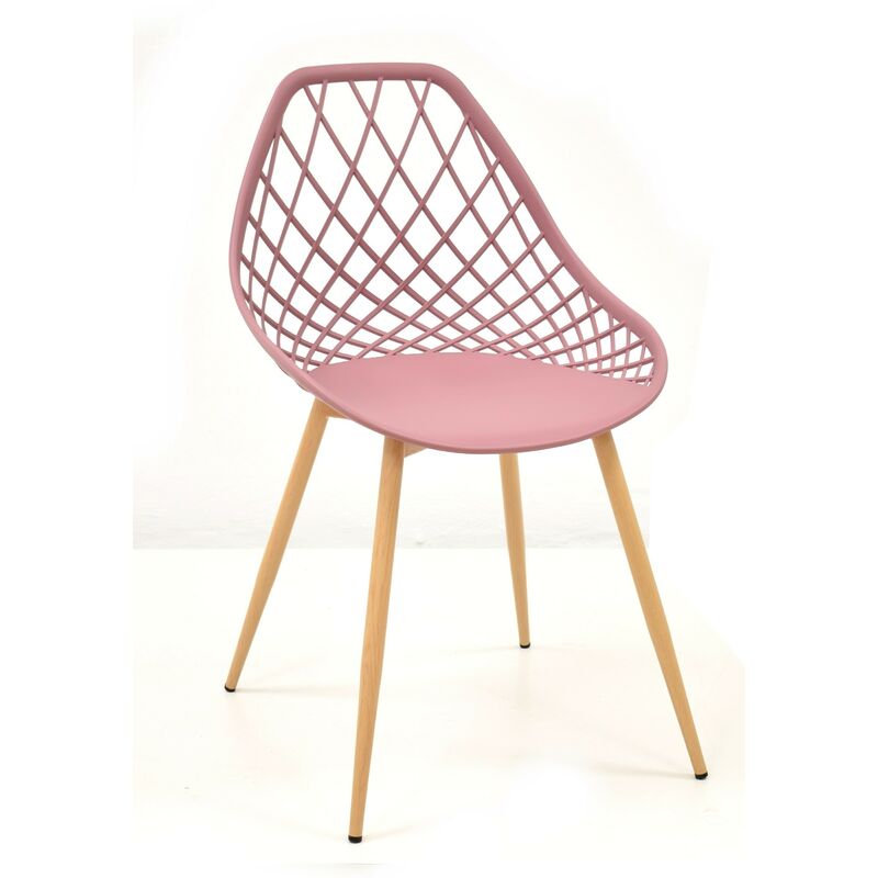 

Silla REDING, metal, polipropileno rosa