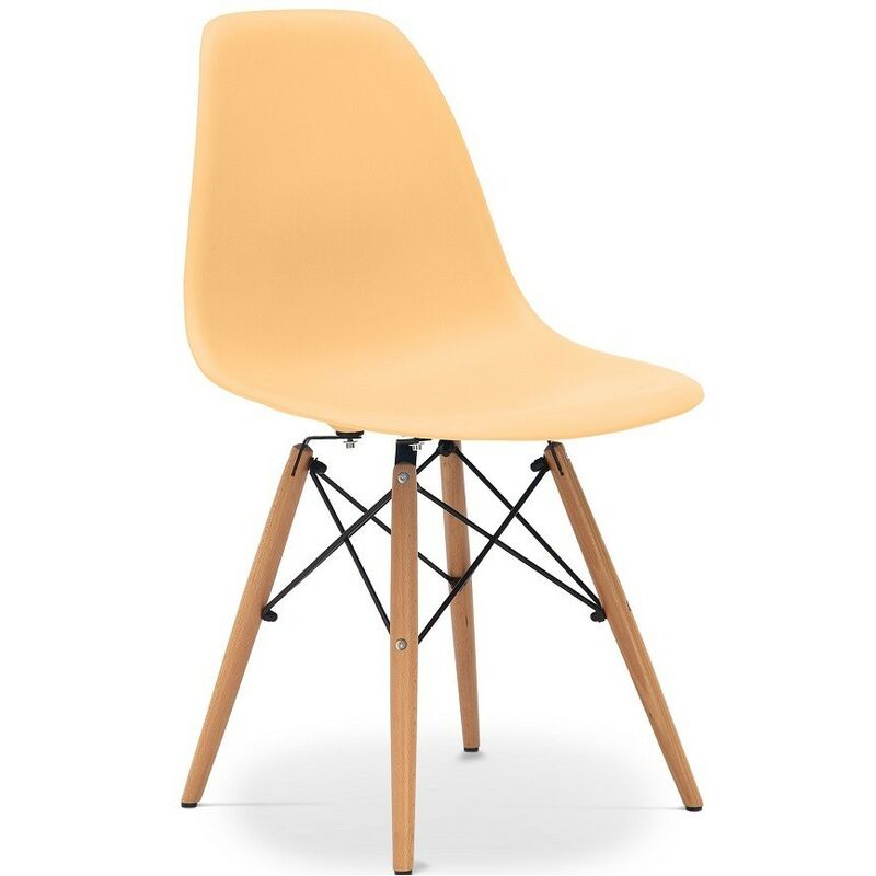 

Silla TOWER PP, madera, polipropileno color mango