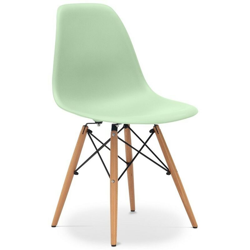 

Silla TOWER PP, madera, polipropileno verde menta