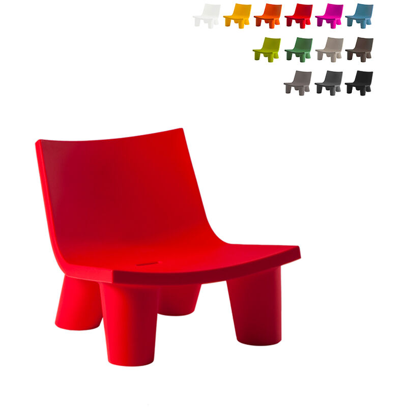 

Slide - Silla De Diseño Moderno Sillón De Salón Estilo Afro Para Barras Hogar Local Low Lita | Rojo