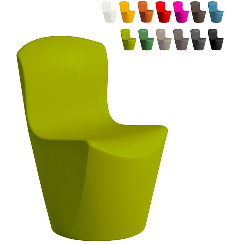 

Silla de diseño moderno Zoe para bar restaurante y cocina de jardín | Verde - Slide