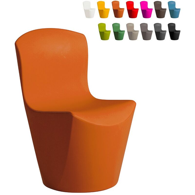 

Silla de diseño moderno Slide Zoe para bar restaurante y cocina de jardín | Amarillo
