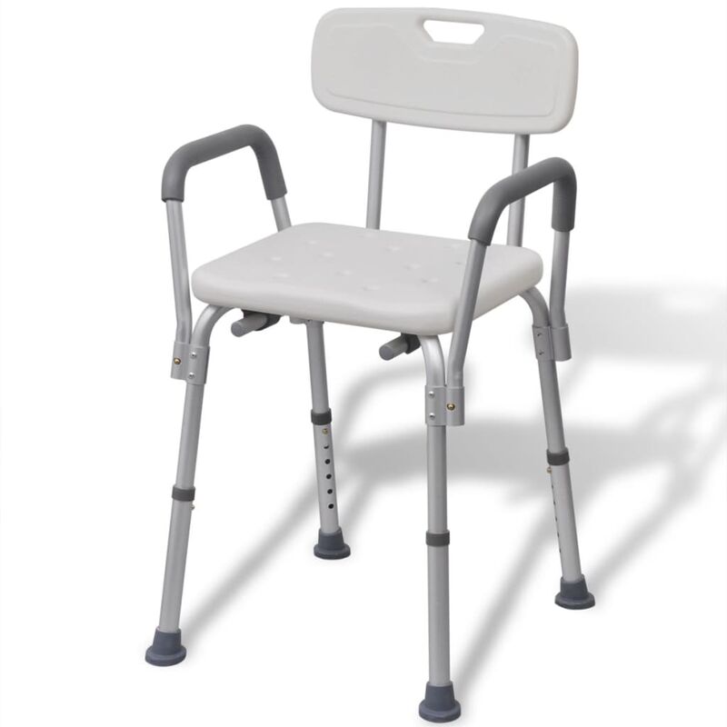 

Silla de ducha de aluminio blanco