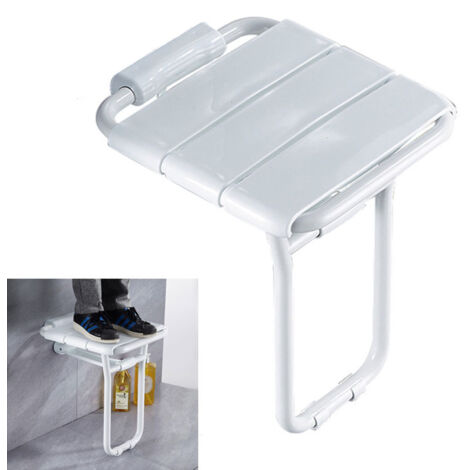 Silla de ducha plegable, asiento de baño montado en la pared, adecuado para ducha interior, taburete de baño para espacios pequeños, adecuado para ancianos, discapacitados y personas con movilidad red