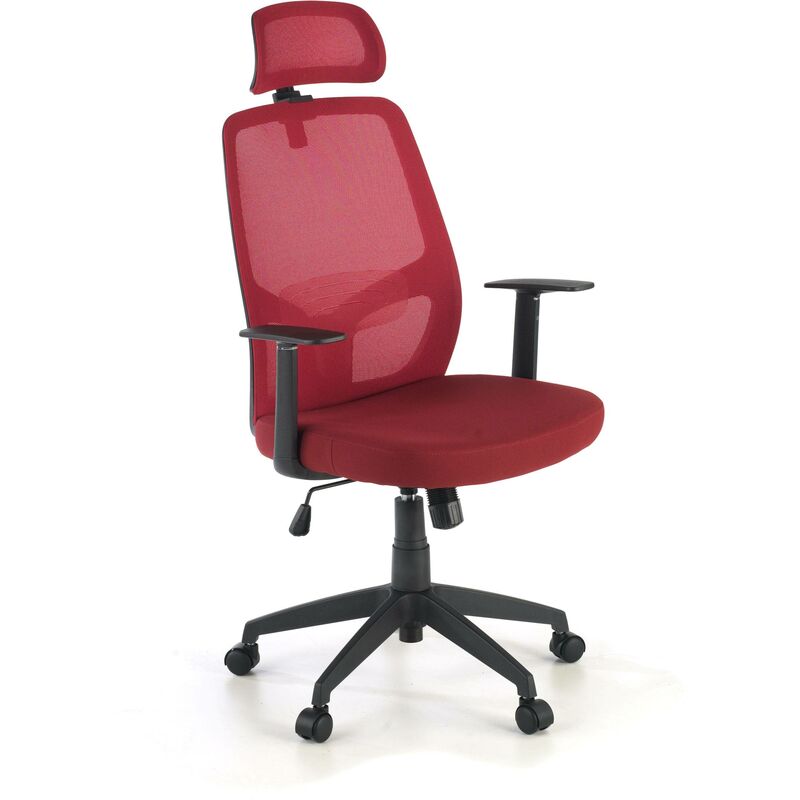 

Silla de escritorio Argos con reposacabezas rojo - rojo
