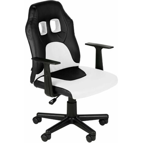 Silla de escritorio divertida para niños Negro/blanco