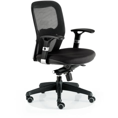 Silla de escritorio Euromof Boston Ergonómica con Soporte Lumbar negro