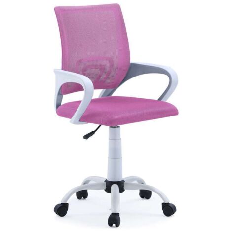 Silla de escritorio giratoria Line acabado rosa/blanco, 90/102 cm(alto)60 cm(ancho)60 cm(largo)
