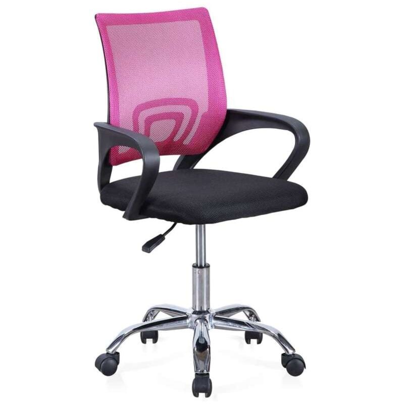

Silla de escritorio giratoria Vita varios colores a elegir 90/102 cm(alto)60 cm(ancho)60 cm(largo) Color NEGRO-ROSA