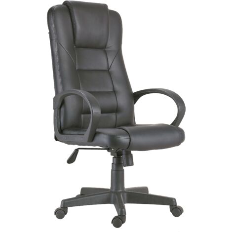 Silla de escritorio gitaroria en color negro de polipiel 64x126x55 cm