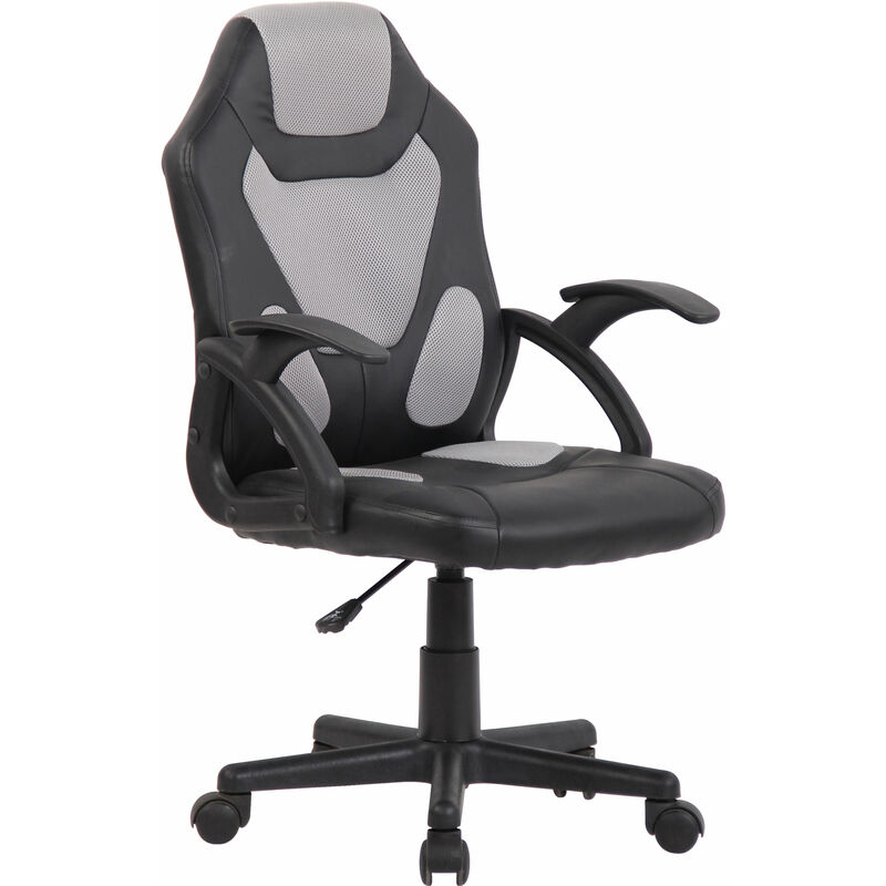 

CLP - Silla De Escritorio Infantil Dano En Simil Cuero & Microfibra Negro/gris