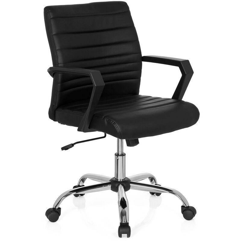 

Silla de escritorio oficina Sound, giratoria acolchada, negro - negro