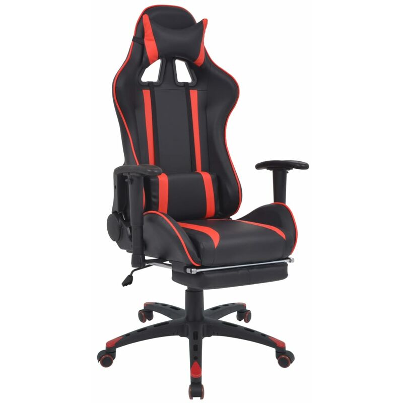 

Silla de escritorio Racing reclinable con reposapies roja