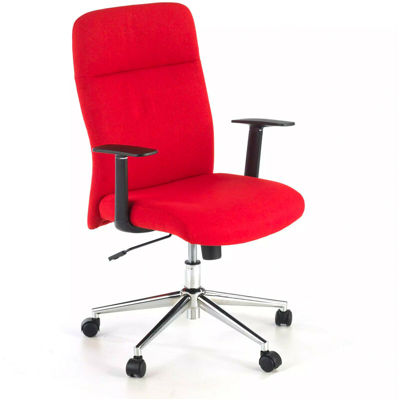 

Silla de escritorio Smith, butaca ordenador con brazos rojo - rojo