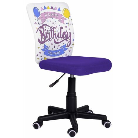 Silla de estudio infantil Píntame Morado - Blanco 39,6cm (ancho) x 77cma85cm (alto)