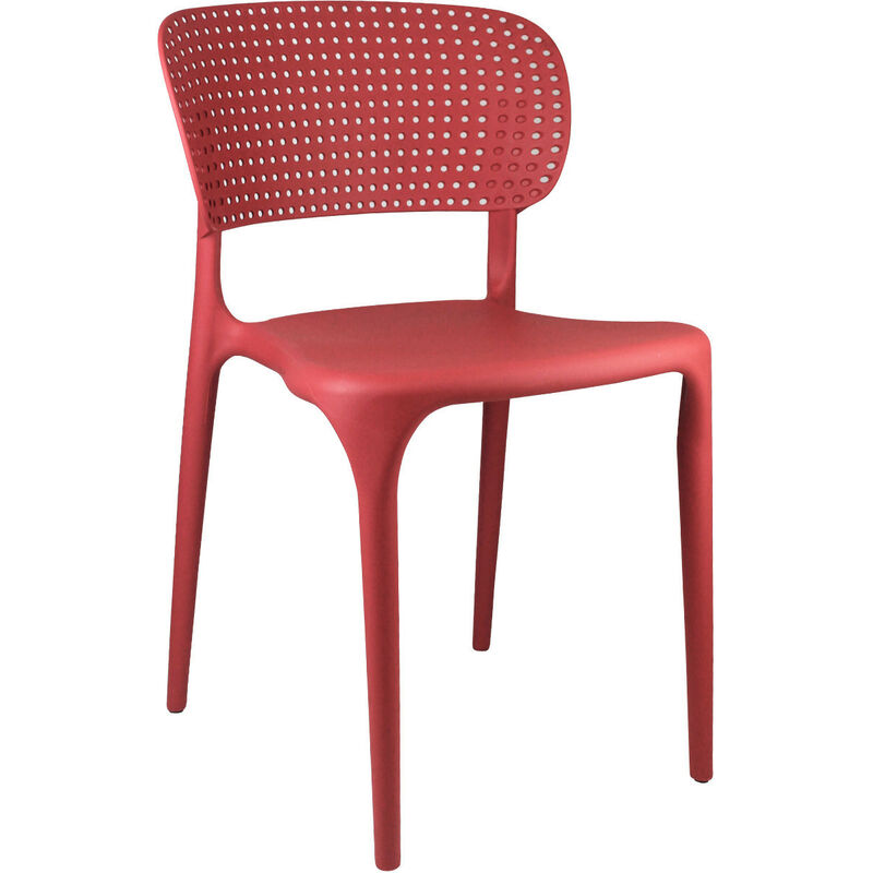 

Silla de Exterior Apilable Marilyn 75x47x49,5cm Thinia Home Color - Rojo