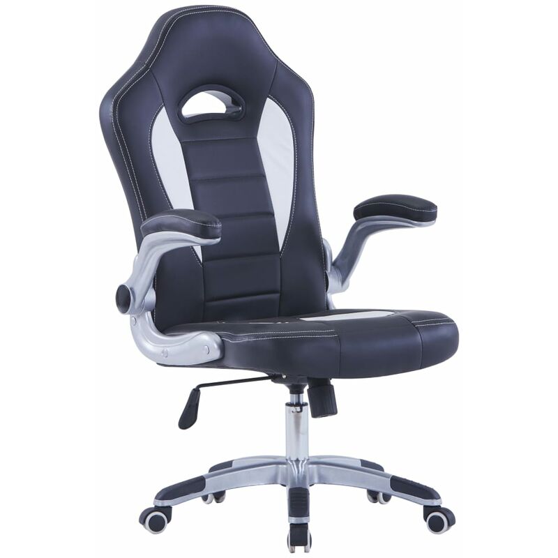 

Silla de gaming de cuero sintético negro - Negro