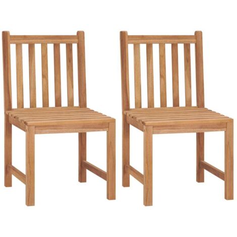 Silla de jardín 2 unidades madera maciza de teca