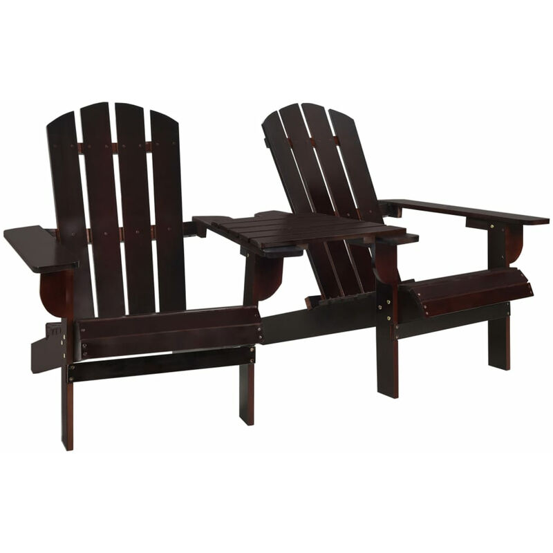 

Silla de jardin Adirondack madera maciza de abeto marron