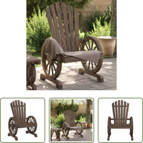 Silla de jardín Adirondack -  Sillón de jardín Adirondack madera maciza de abeto