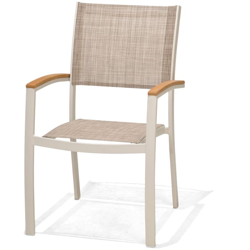 

Silla de Jardín Chillvert Imperia Aluminio y Madera 61,8x58,3x92,5 Beige