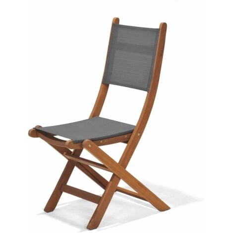 Silla de Jardín Chillvert Plegable Madera 50,65x49,60x93,20 cm