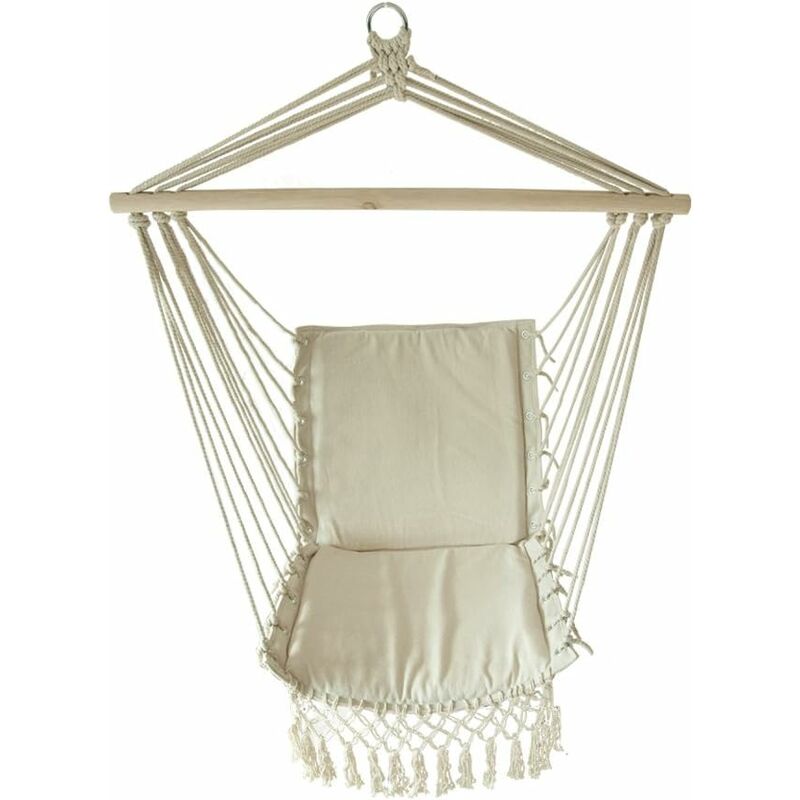 Silla de jardín de algodón y lino Hamaca + Cojín