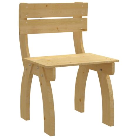 Silla de jardín de madera de pino impregnada vidaXL