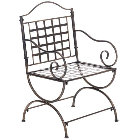 Silla de jardín de metal bronce para patio o balcón 100007902