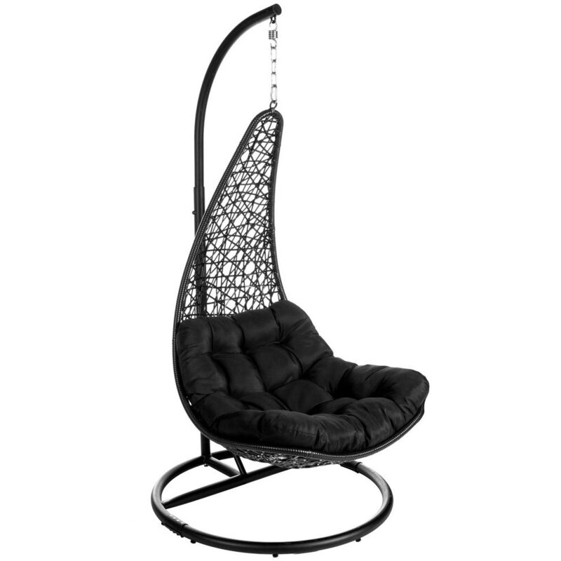 

Silla de jardín Dido colgante de acero negro de Ø 103x191 cm