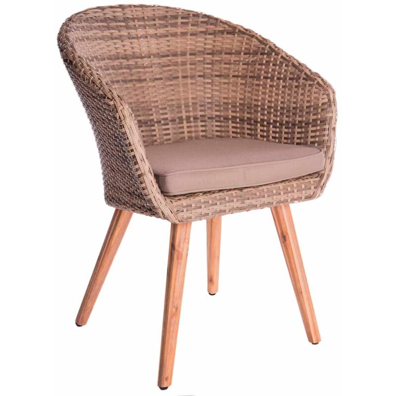 

Silla de jardín diseño de madera marrón nórdico de 87x60x56cm