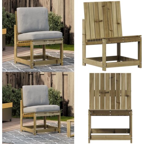 Silla de jardín madera de pino impregnada 50,5x55x77 cm - Madera de pino - Silla de jardín impregnada