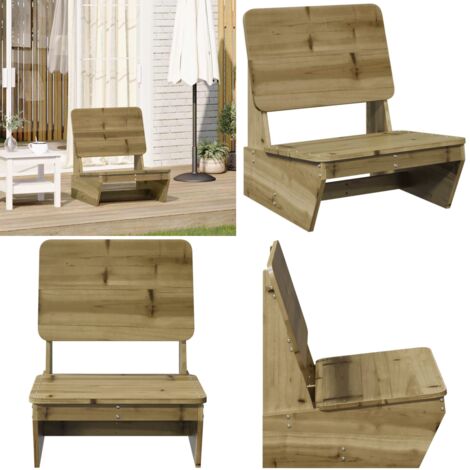 Silla de jardín madera de pino impregnada 60x64x70,5 cm - Madera de pino - Silla de jardín exterior
