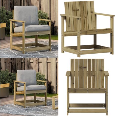 Silla de jardín madera de pino impregnada 62x56x77 cm - Madera de pino - Silla de jardín impregnada