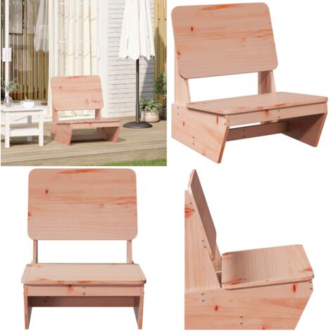 Silla de jardín madera maciza douglas 60x64x70,5 cm - Madera de abeto Douglas - Silla de jardín exterior