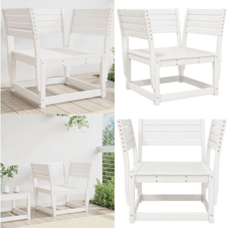 Silla de jardín madera madera maciza de pino blanco - Madera de pino - Silla de exterior