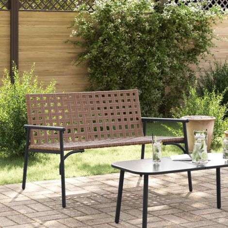 Silla de Jardín Negro 113 x 79 x 75cm ratán sintético