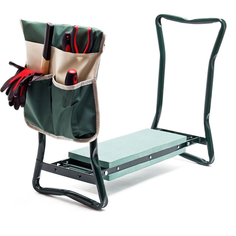 

Silla de jardín para arrodillarse, acolchada, con bolso, asiento y banco para rodillas hasta 150 kg