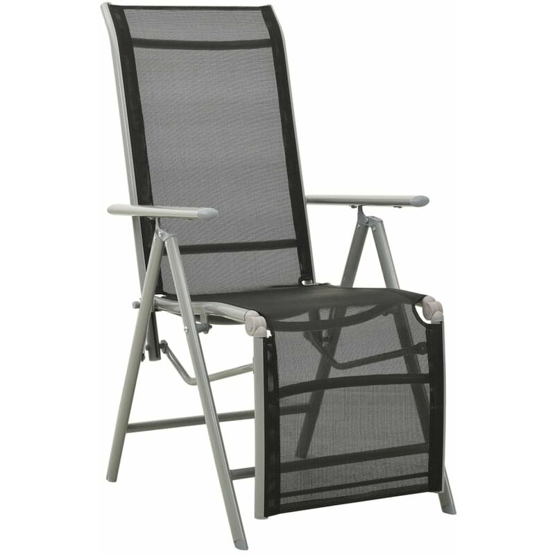 

Silla de jardin reclinable textileno aluminio plateado