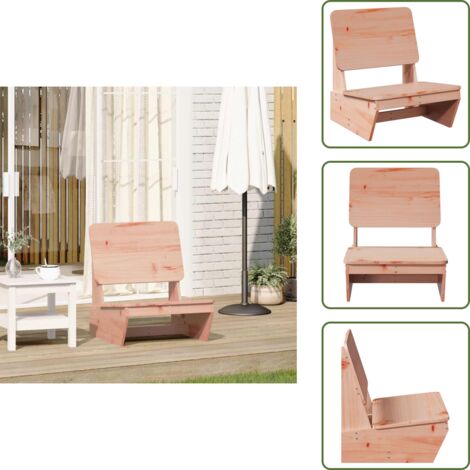 Silla de jardín rústica - vidaXL Silla de jardín madera maciza douglas 60x64x70,5 cm - Silla de jardín con respaldo