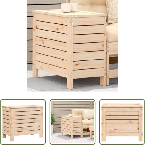 Silla de jardín -  Taburete de jardín madera maciza de pino 62x31,5x52 cm