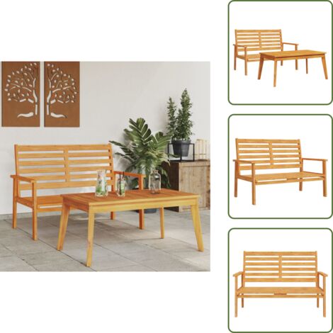 Silla de jardín - vidaXL Set de muebles de jardín madera maciza de acacia - Muebles de exterior