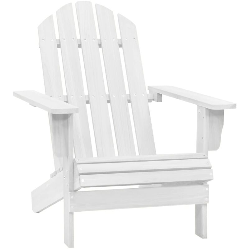 

Silla de jardín de madera blanca - Blanco