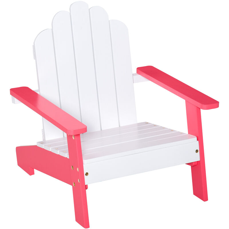 

Silla de Jardín Adirondack para Niños de Madera Carga 40 kg 51x50x52,5cm Blanco - Blanco
