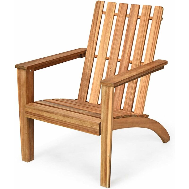 

Silla de Jardín Sillón de Madera Taburete con Apoyabrazos Asiento 68x73x85cm