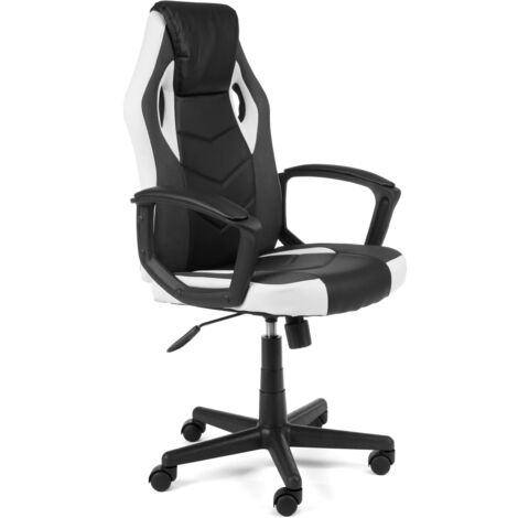 Silla de juego FG19 Negro Blanco