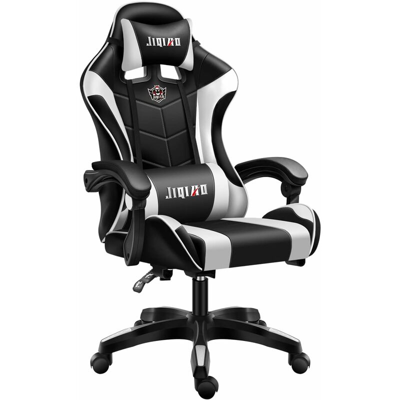 

Silla de juego gaming de oficina Sillón con reposapiés - Silla de oficina para jugadores - Silla de juego ergonómica con reposacabezas, cojín lumbar,