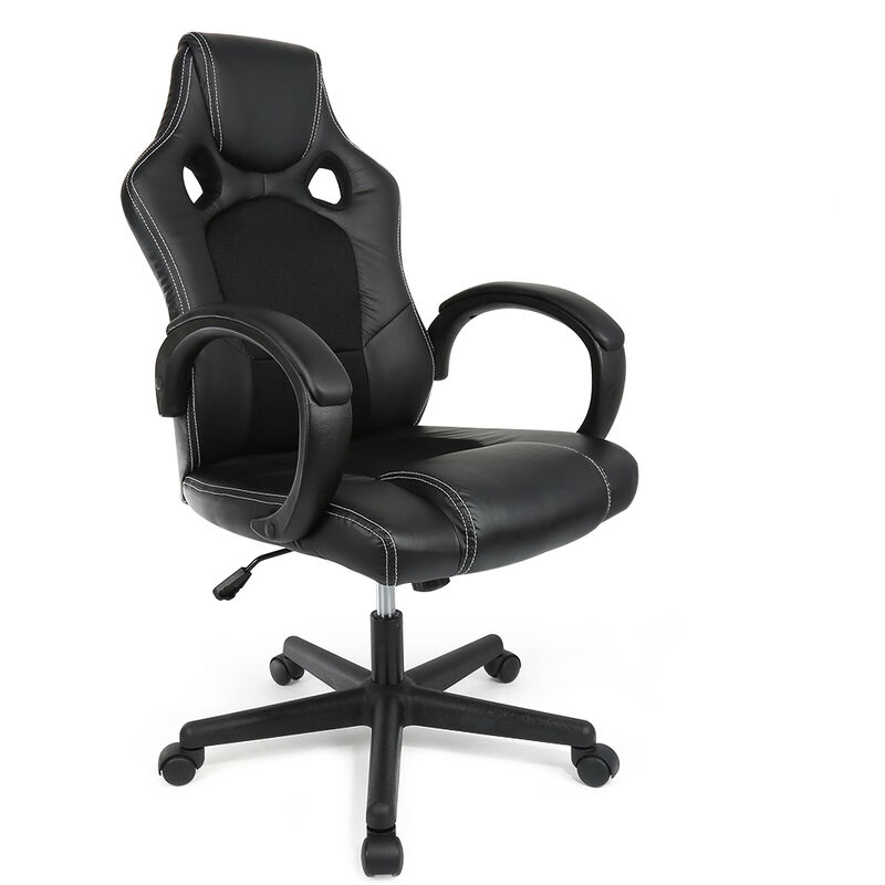 

Silla de Juego| Silla de Oficina -Silla de Altura Ajustable Diseño ergonómico Negro